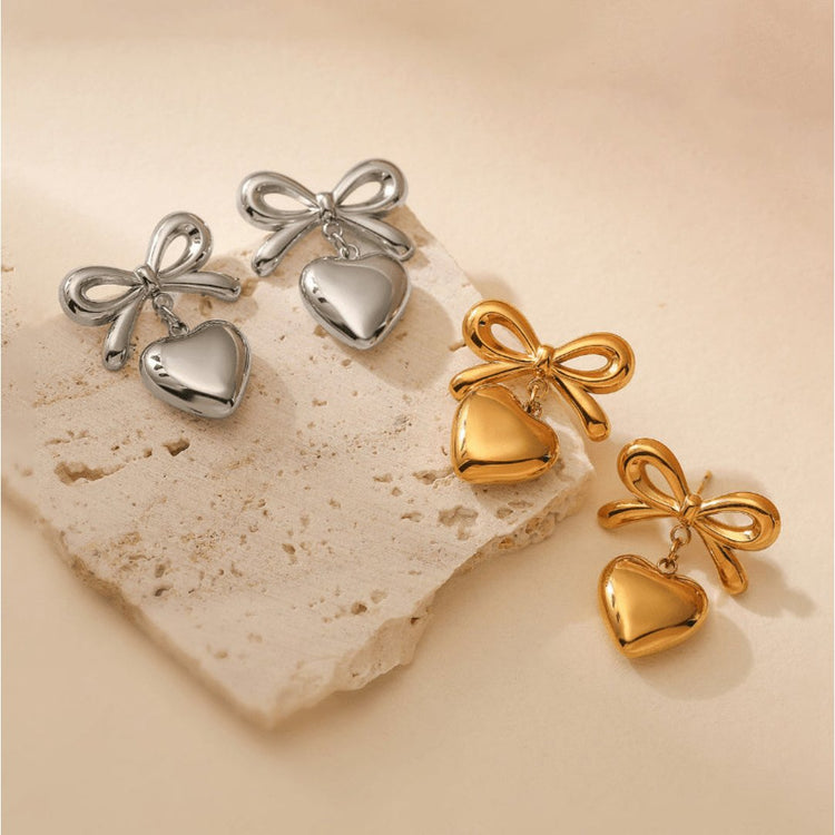 Heart Bowknot Earrings