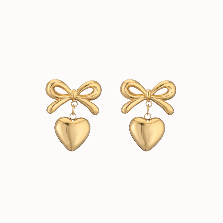 Heart Bowknot Earrings
