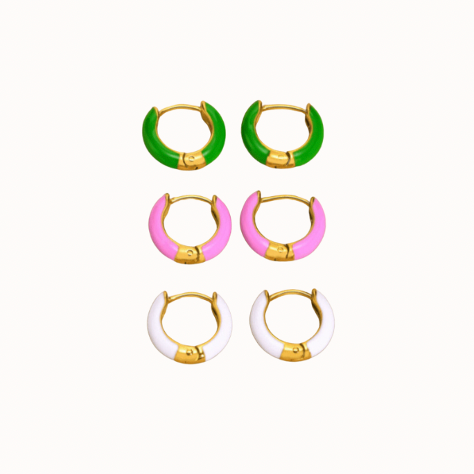 Mini Enamel hoops