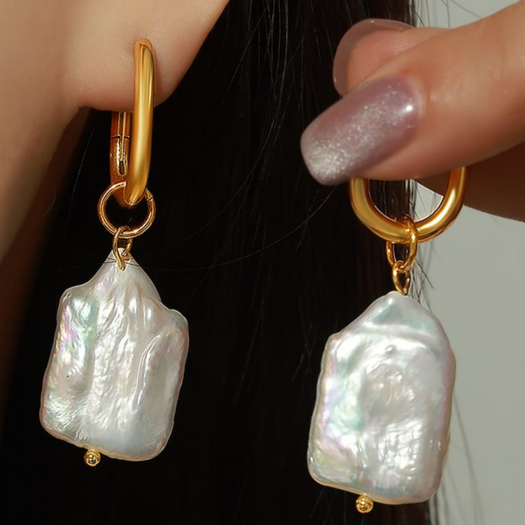 Pearly Shell hoops