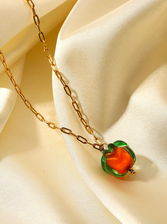 Persimmon necklace